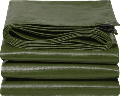 Dekzeil Waterdicht - Vrachtwagenzeil Beschermzeil - Goederen Afdekken - Met Aluminium Oogjes - 2.5 x 4 Meter - Groen