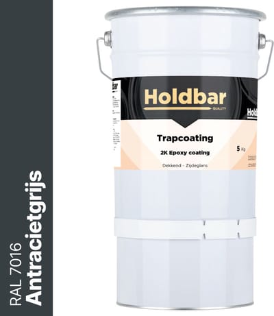 Holdbar Trapcoating Antracietgrijs (RAL 7016) 5 kg - Trapverf - Slijtvast - Trap Verven - Gemakkelijk Schoonmaken - Bestand tegen zware belastingen