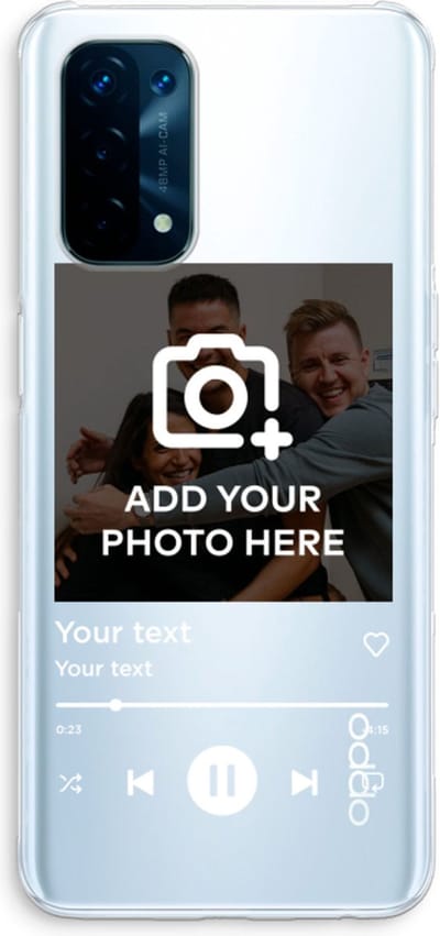 Gepersonaliseerd - Case Company® - Hoesje geschikt voor Oppo A74 5G hoesje - Music Player - Soft Cover Telefoonhoesje - Bescherming aan alle Kanten en Schermrand