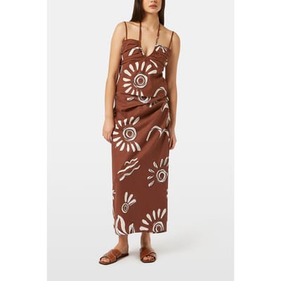 Scotch & Soda Gathered Strappy Tank Inky Sun Brown Taglia: 34 | Maxi abiti Outlet | Donna | Marrone