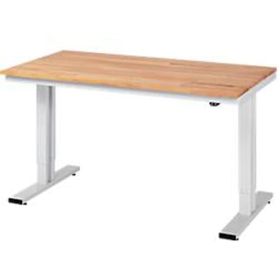 Werktafel serie adlatus 300, massief beuken blad, B 1500 x D 800 x H 720-1120 mm