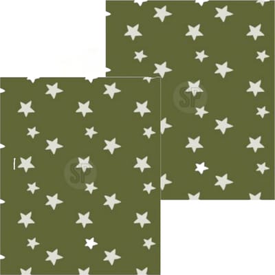 Fleece dekens/plaids - 2x - marine groen met sterren - 130 x 170 cm