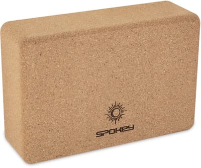 Spokey NIDRA Yogablok - Kurk - 22 x 12 x 7,5 cm - 600 g - Geschikt voor Yoga voor beginners en gevorderden