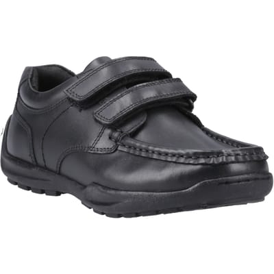 Hush Puppies Maddox Leren Zwarte Schoenen Voor Jongens