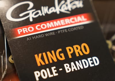 Gamakatsu King Pro Pole Banded Barbless Onderlijnen H12 0.17mm 15cm