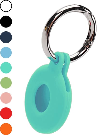 Hoesje Geschikt voor Apple AirTag 2e generatie Sleutelhanger Hoes Siliconen Hoesje - Siliconen Hoesje Geschikt voor Apple AirTag 2 - Sleutelhanger Hoesje - Turquoise
