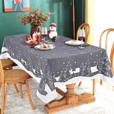 Dailygoods- Tafelkleed Afwasbaar - Tafelkleed Waterdicht - Tafelkleed Rond 140 x 140 cm - Tafelkleed Polyester - Tafelkleed Buiten - Cartoon Patroon - Tafelkleedje