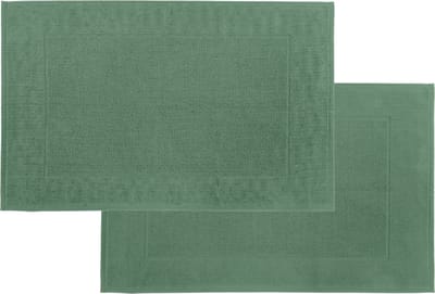 Tiseco Home Studio - Badmat DELUX - SET/2 - 100% katoen - 750 g/m² - superzacht en zeer absorberend - Rechthoek - 50x80 cm - Greenstone