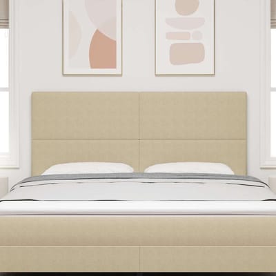 vidaXL - LED - Hoofdbord - met - hoofdeinde - Grijs - Groen - 180 - cm - Corduroy - stof