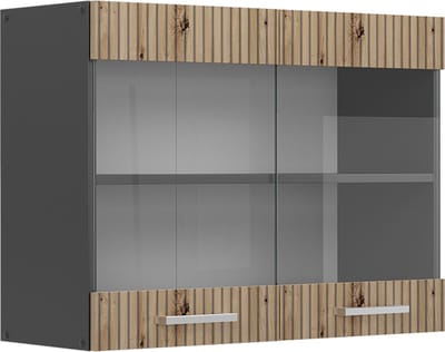 Vicco R-Line Glazen keukenkast – 80 cm Artisanaal eiken