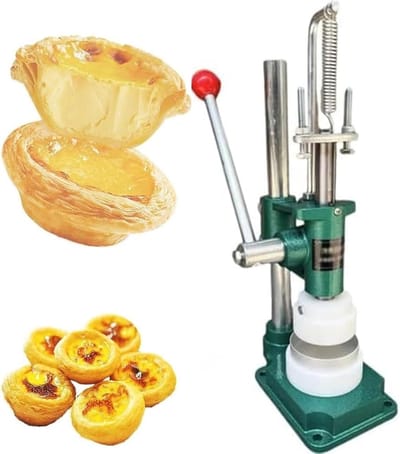 Handmatige Taartpers - Taartvorm Machine - Gebak Maken - Zes Holtes - 20 x 12 x 42 cm - Wit