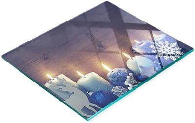 Duurzame en stijlvolle glazen kerstdecoratie met patroon, 60x52 cm