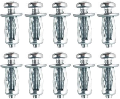 M6x25 Holle Metalen Ankers voor Gipsplaten, Stevige Wandbevestigingen, Uitbreidingsschroeven, Verpakking van 10 Stuks voor Betrouwbare Montage