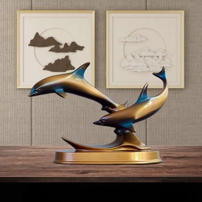 Noordse Dolfijn Ornamenten Huisaccessoires Woonkamer Wijnkast Decoratie Modern Eenvoudig Creatief Hars Handwerk Decoratie