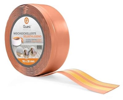 Zachte Plint Zelfklevend 70 mm x 20 mm - PVC Afwerkstrip voor Muren en Vloeren - Flexibel en Waterdicht