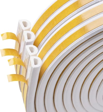 20m tochtstrip tape voor deur en raam, zelfklevende weerstrip, afdichtende schuimtape strip tegen koude tocht, anti-botsing, geluiddicht, waterdicht, stofdicht wit