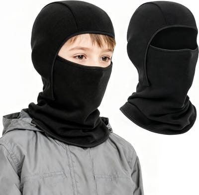 Multifunctionele Kinderen Balaclava - Warm, Winddicht en Thermisch Fleece Ski Masker met Nekwarmer voor Fietsen, Bescherming voor Gezicht en Hals voor Kinderen van 4-10 Jaar