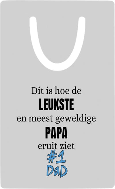 Hacebo® - Dit is hoe de leukste en meest geweldige papa eruit ziet metalen boekenlegger - Vader - papa - Vaderdag - cadeau - verjaardag - Opa Bladwijzer boekenleggers - 7.6 cm x 5cm