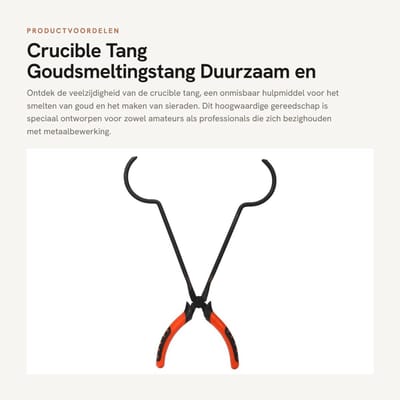 Dailygoods- Kruisbel Tang Hoogwaardige Klem - Sieraden Maken - Goud Smeltoven Houder - Lichtgewicht - Duurzaam - Anti-roest Metaal - Smeltklem