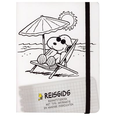 Reisdagboek Snoopy - Reisgids - Wit - 12 x 16 x 1,5 cm