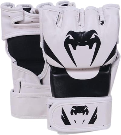 Bokshandschoenen Sparring - MMA Handschoenen Kickbokshandschoenen - Trainen en Sparren - Ademend Holle Handpalm - 26x12cm - Wit
