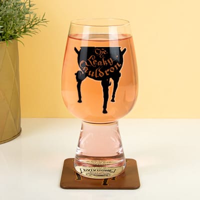 Harry Potter - "The Leaky Cauldron" Glas 550ml en Onderzetter Doosje