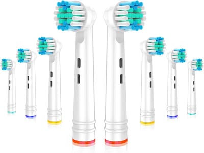Vervangende Tandenborstelkoppen Passend voor Oral-B Elektrische Tandenborstels, 8 Stuks, Kleine Ronde Kop Vervangingsonderdelen voor Oral-B Grepen 3756 3757 3744 3765 3709 4729