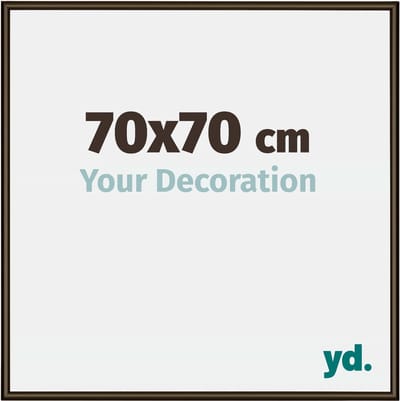 Your Decoration - Fotolijst 70x70 cm - Aluminium - Walnoot Structuur - New York