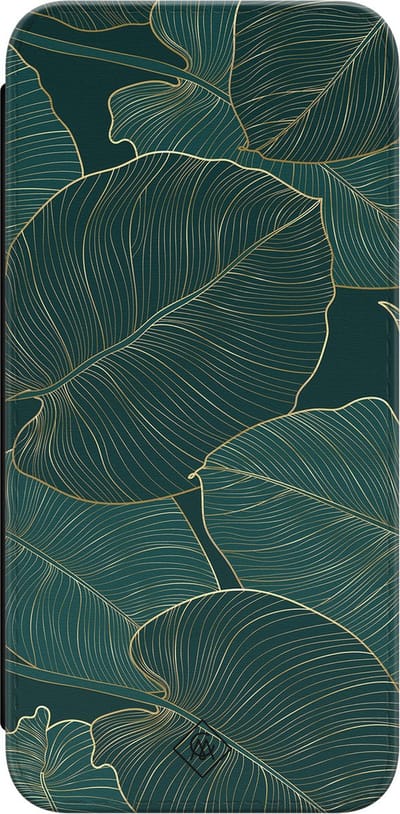 Casimoda® bookcase - Geschikt voor Samsung Galaxy A55 - Hoesje met pasjeshouder - Monstera Leaves - Groen - Kunstleer