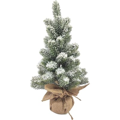 17.72in Desktop Gevlokte Kerstboom Simulatie Ruimtebesparend Herbruikbaar Kerst Tafeldecoratie voor gray