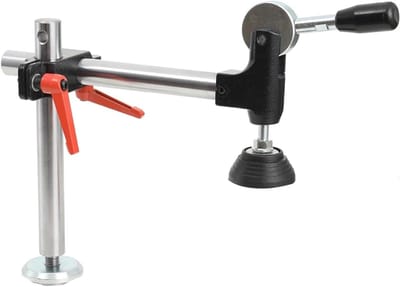Tafelzaag Pers - Handmatige Klem Schuiftafel - Precisie Houtzagen - Slijtvast Gietstaal - 11cm Dikte - Zilver