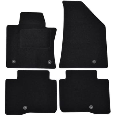 Tapis de sol - SsangYong - Korando - Velours noir - 4 pièces - Antidérapant et imperméable
