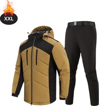 Bovista Skipak - SkiBroek - Skijas - Ski Suit - Wintersport - Heren - 2-Delig - Khaki - Maat XXL