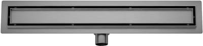 Wiesbaden Douchegoot met Tegelrooster en Flens - 70x7cm - Gunmetal