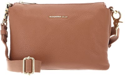 MANDARINA DUCK Leren schoudertas Mellow Leather Crossbody Bag Pecan Nut Lichtbruin