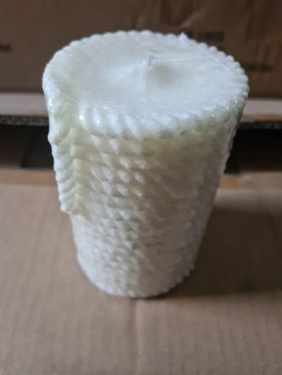 Melinera Cilinder kaars wit 11 x 7,5cm