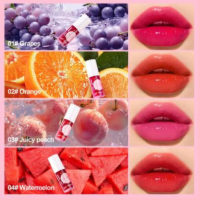 Brillant à lèvres 6 couleurs Longue durée Naturel Ne colle pas aux lèvres Rouge à lèvres Teinte à lèvres Maquillage pour les lèvres