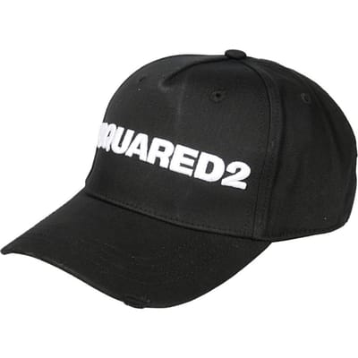 DSQUARED2 wit geborduurd logo zwarte dop