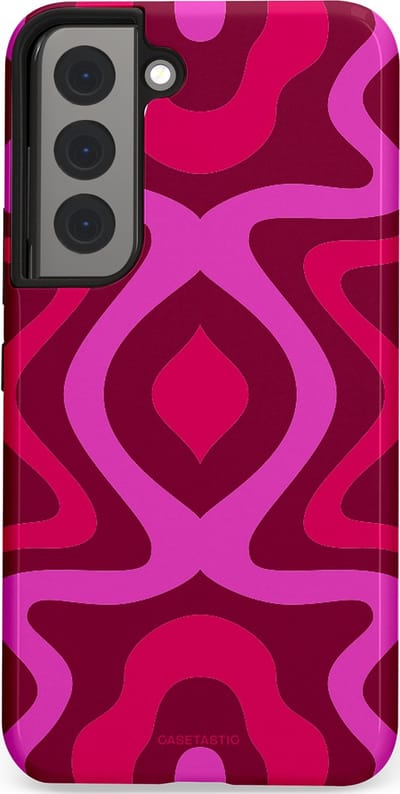 Casetastic Hoesje Geschikt voor Samsung S22 - Stijlvolle Beschermende Duo-layer Case - Retro golf