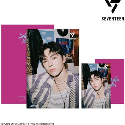 SEVENTEEN 3D Foto Lenticulaire Postkaart + 1 Fotokaart SEVENTEENTH HEAVEN AM 5 26 Ver