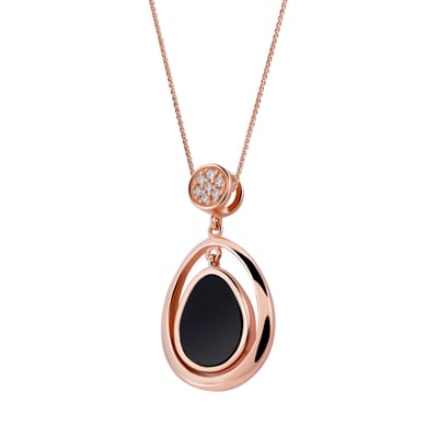 Orphelia 'Alda' Dames 925 Sterling Zilveren Set: Ketting + Oorbellen + Ring - Roze SET-7470