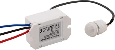 Dailygoody - Mini Infrared Bewegingssensor - 220V - 8m Detectiebereik - Voor Binnengebruik - Compact - Bewegingsdetectie - Zwart