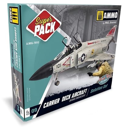 AMMO by Mig Jimenez Modelbouwdecoratie - MIG 7810 Super Pack Carrier Deck Aircraft - Solution Set Effecten set