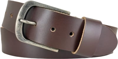 Roodbruine Leren Riem Heren – Riemmaat 85 - Totale riemlengte 100 CM - Echt Leer - Lederen Riemen Roodbruin – Broekriem voor Jeans – 4,5cm Breed – Nikkelvrij – Kado Cadeau Mannen