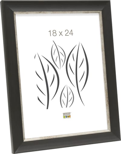 Deknudt Frames fotolijst S45WF2 - zwarte schilderstechniek - 18x24 cm