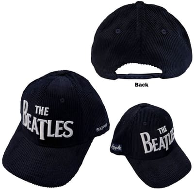 The Beatles - Drop T Logo & Apple Corduroy Baseball pet - Donkerblauw