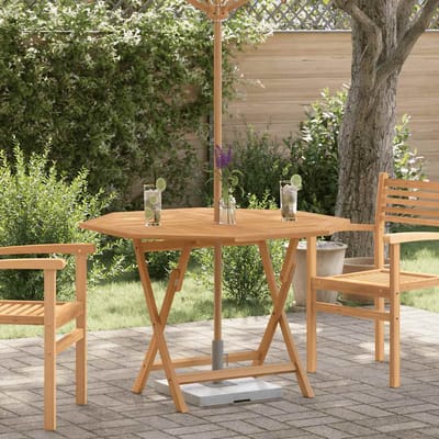 vidaXL - Tuintafel - inklapbaar - 110x110x75 - cm - massief - teakhout