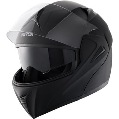 VEVOR Motorhelm zonder masker, helmmaat 59-60 cm, ABS-helmen met hoge dichtheid & Bluetooth-communicatie & verwisselbare lens, maat L, DOT-goedgekeurde comfortabele motorcrosshelm, voor jongeren en volwassenen