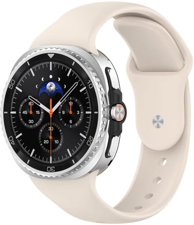 Siliconen bandje - geschikt voor Samsung Galaxy Watch 8 (40mm) / Galaxy Watch 8 (44mm) / Galaxy Watch 8 Classic - druksluiting - beige