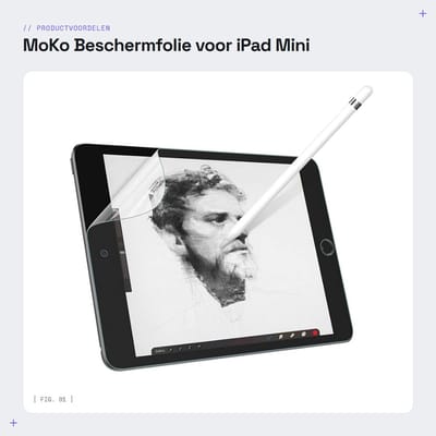 Dailygoods- Beschermfolie Premium - iPad Mini 5/4 - Paperfeel Film - Schermbeschermer - 7,9 inch - Perfect voor iPencil - Screenprotector